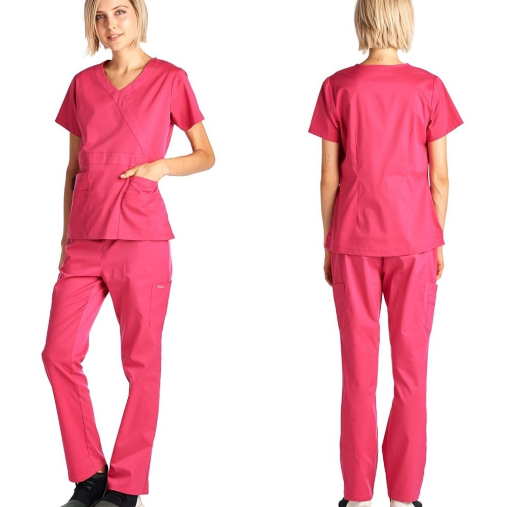 Pink scrubs uniform